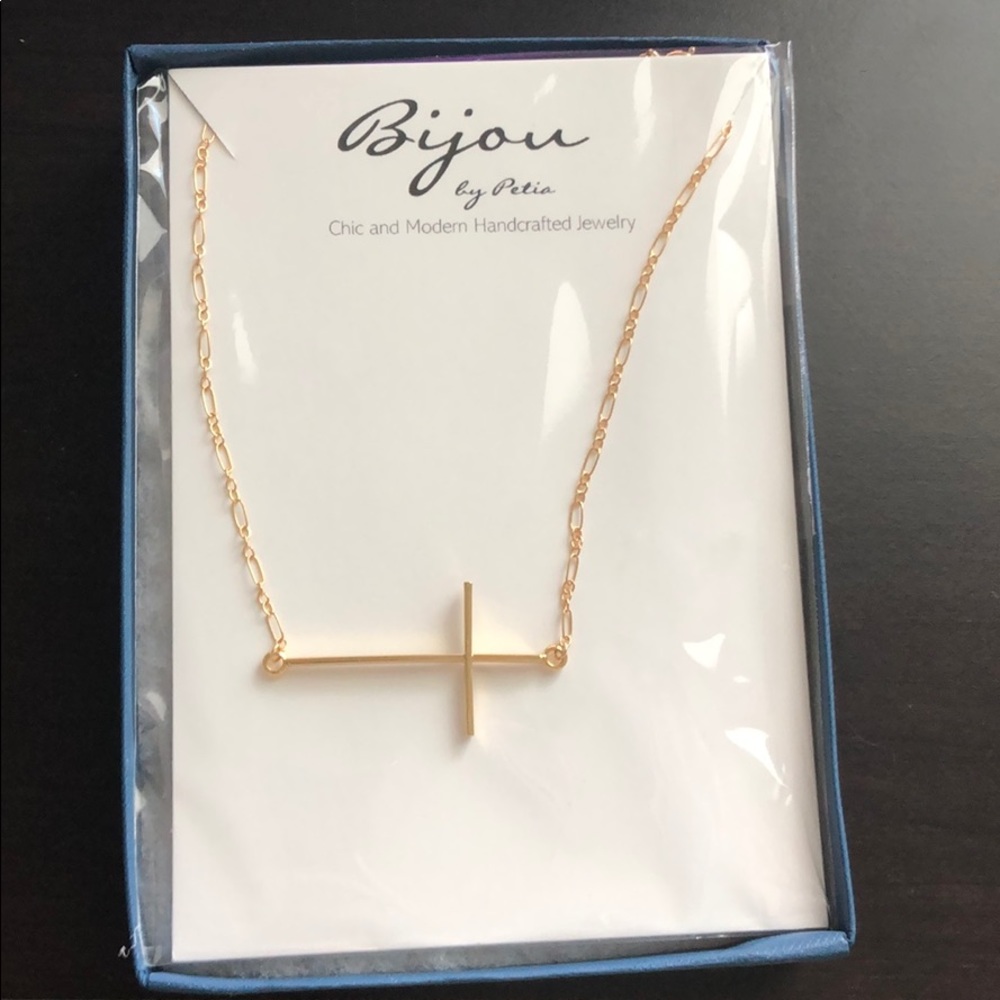 Horizontal Cross Necklace